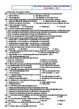 Bộ đề ôn tập cuối học kì 1 Sinh học Lớp 11 - Năm học 2022-2023 (Có đáp án)